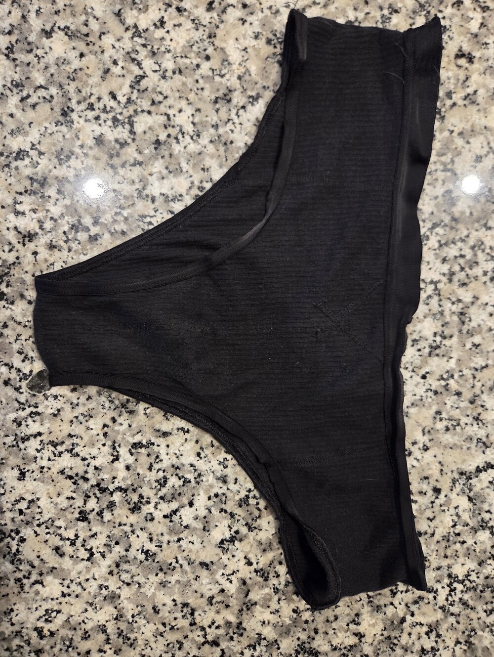 aerie Black Ribbed Bikini Brief